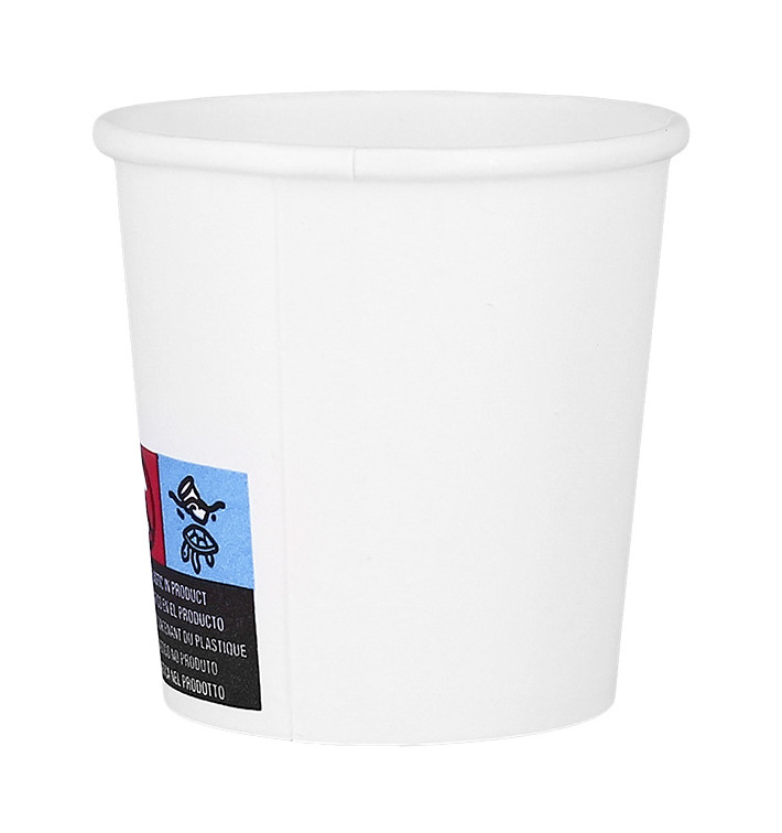 Paper Cup White ECO 4Oz/120ml Ø6,2cm (100 Units) Paper Cup White ECO 4Oz/120ml Ø6,2cm (100 Units)