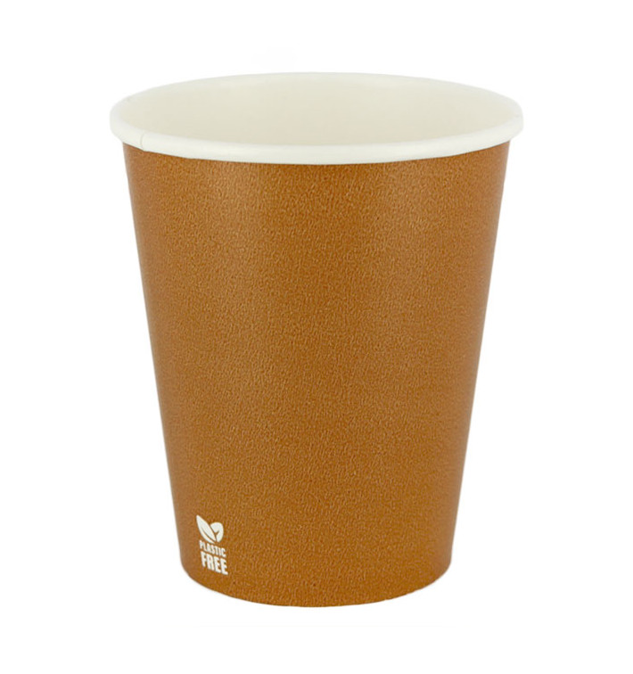 Plastic-Free Paper Cup 8 Oz/240ml "Caramel" Ø8cm (50 Units) Plastic-Free Paper Cup 8 Oz/240ml "Caramel" Ø8cm (50 Units)