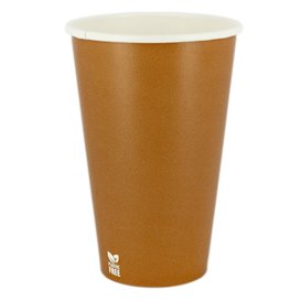 Plastic-Free Paper Cup 12 Oz/360ml "Caramel" Ø8cm (1.000 Units)