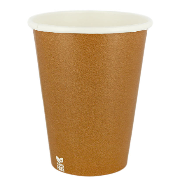 Plastic-Free Paper Cup 14 Oz/420ml "Caramel" Ø9cm (50 Units)
