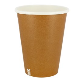 Plastic-Free Paper Cup 14 Oz/420ml "Caramel" Ø9cm (1.000 Units)
