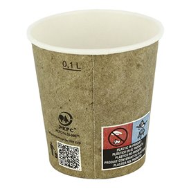 Paper Cup Kraft 4Oz/120ml Ø6,2cm (80 Units) 