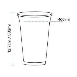 Plastic Cup PET 532 ml Ø9,5cm (800 Units)