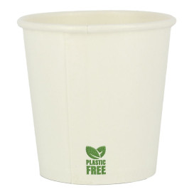 Plastic-Free Paper Cup 4Oz/120ml White Ø6,2cm (100 Units)