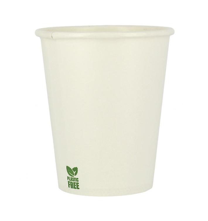 Plastic-Free Paper Cup 7 Oz/210ml White Ø7cm (50 Units)