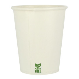 Plastic-Free Paper Cup 7 Oz/210ml White Ø7cm (50 Units)