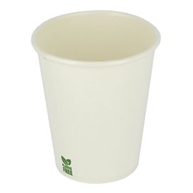 Plastic-Free Paper Cup 7 Oz/210ml White Ø7cm (50 Units)