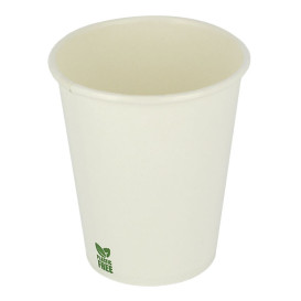 Plastic-Free Paper Cup 7 Oz/210ml White Ø7cm (50 Units)