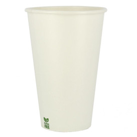 Plastic-Free Paper Cup 12 Oz/360ml White Ø8cm (1.000 Units)