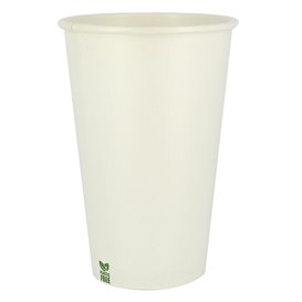 Plastic-Free Paper Cup 16 Oz/480ml White Ø9cm (1.000 Units)