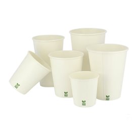 Plastic-Free Paper Cup 7 Oz/210ml White Ø7cm (1.000 Units)