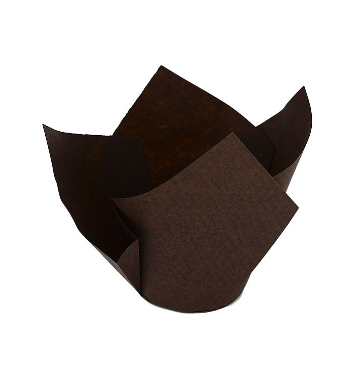 Cupcake Liner Tulip shape "Twist" Brown Ø5x6,5/9,8cm (2.000 Units) Cupcake Liner Tulip shape "Twist" Brown Ø5x6,5/9,8cm (2.000 Units)