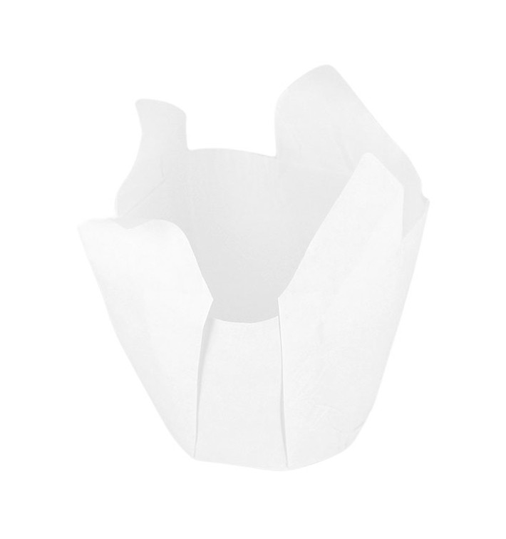 Cupcake Liner Tulip shape White Ø5x5/8cm (125 Units) Cupcake Liner Tulip shape White Ø5x5/8cm (125 Units)