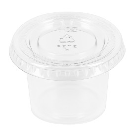 Clear Plastic Reusable Sauce Containers with Lids, Cups/Pot/Tub/Deli/Takeaway