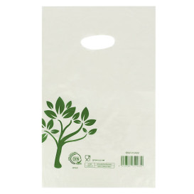 Die-Cut Handle Plastic Bags Home Compost “Be Eco!” 20x33cm (100 Units)