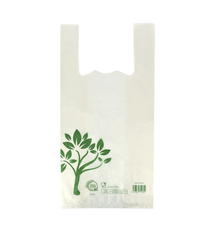 Plastic T-Shirt Bag Home Compost “Be Eco!” 40x50cm (1.000 Units) Plastic T-Shirt Bag Home Compost “Be Eco!” 40x50cm (1.000 Units)