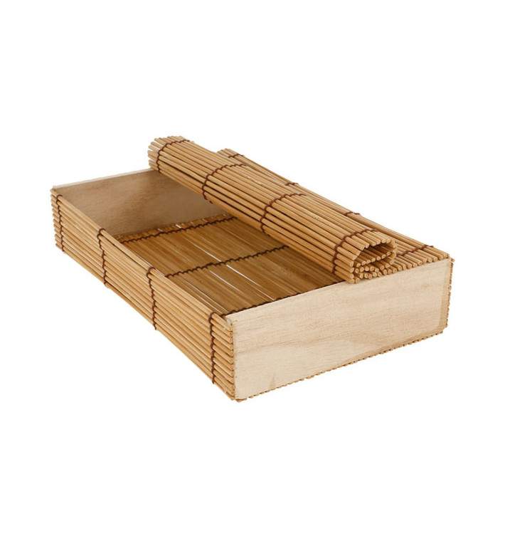 Bamboo Sushi Container 23x13x4,5cm (1 Unit) Bamboo Sushi Container 23x13x4,5cm (1 Unit)