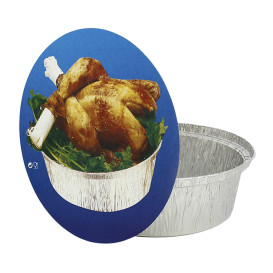 Paper Lid for Foil Pan Round Shape 935 and 1400ml (125 Units)  