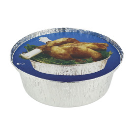 Paper Lid for Foil Pan Round Shape 935 and 1400ml (125 Units) 