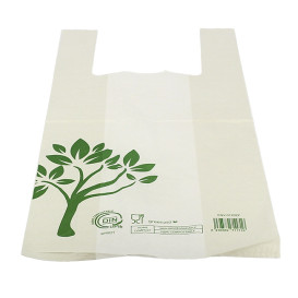 Plastic T-Shirt Bag Home Compost “Be Eco!” 35x45cm (100 Units) 