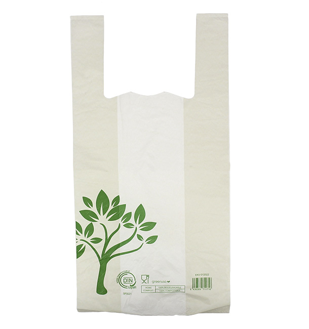 Plastic T-Shirt Bag Home Compost “Be Eco!” 35x45cm (100 Units)