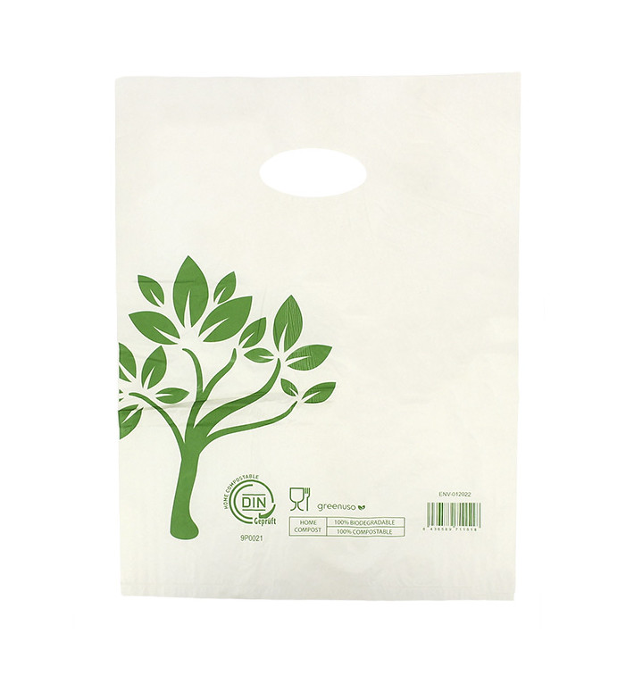 Die-Cut Handle Plastic Bags Home Compost “Be Eco!” 30x40cm (100 Units) Die-Cut Handle Plastic Bags Home Compost “Be Eco!” 30x40cm (100 Units)