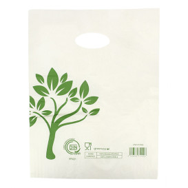 Die-Cut Handle Plastic Bags Home Compost “Be Eco!” 30x40cm (3.000 Units)