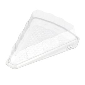 Plastic Cake Slice Container Clear 16,2x13,5x5cm 1/8 Ø26cm (20 Units) 