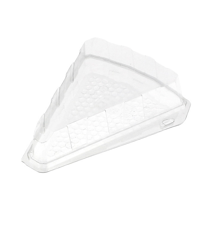 Plastic Cake Slice Container Clear 16,2x13,5x5cm 1/8 Ø26cm (600 Units)