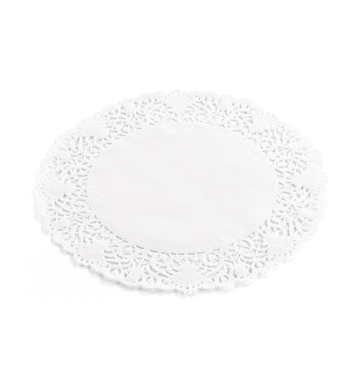 Paper Lace Doilie "Litos" White Ø12cm (2000 Units) Paper Lace Doilie "Litos" White Ø12cm (2000 Units)