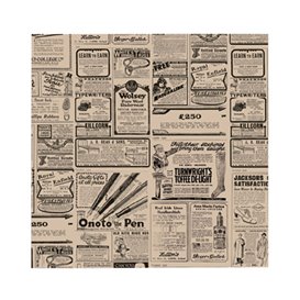 Paper Food Wrap Grease-Proof "Times" Kraft 31x31cm (1000 Units) 