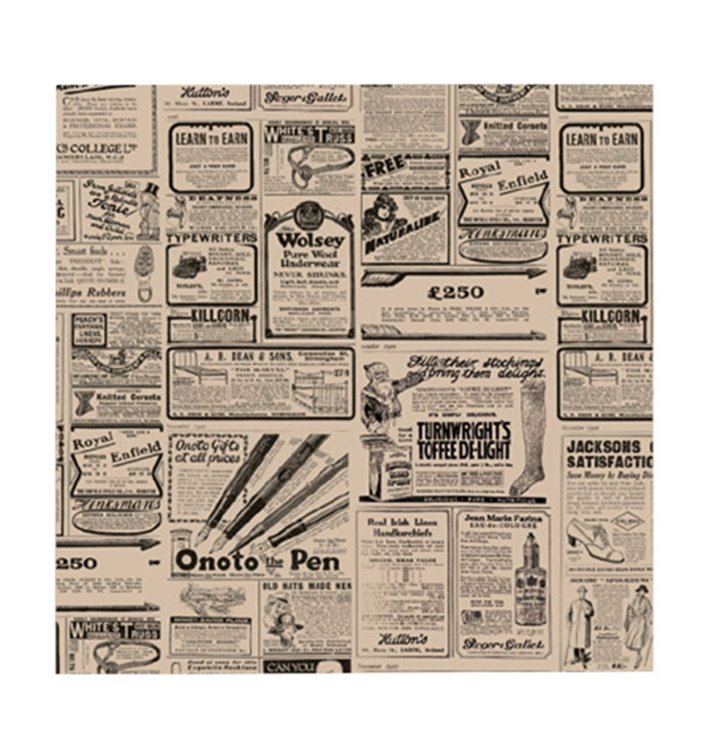 Paper Food Wrap Grease-Proof "Times" Kraft 31x31cm (4000 Units) Paper Food Wrap Grease-Proof "Times" Kraft 31x31cm (4000 Units)
