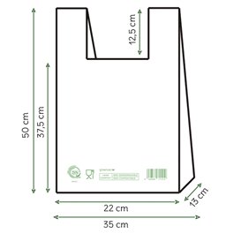 Plastic T-Shirt Bag Home Compost “Classic” 35x50cm (1.000 Units)