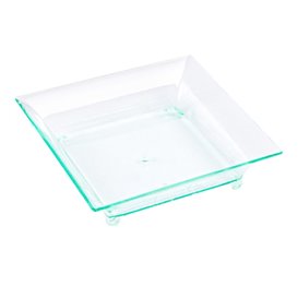 Plastic Tasting Plate PS Water Green 6,5x6,5x1,5cm (30 Units) 
