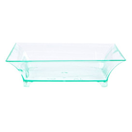 Plastic Tasting Plate PS Water Green 6,5x6,5x1,5cm (720 Units)