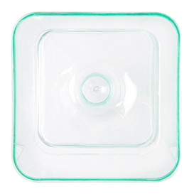 Plastic Glass Square shape Water Green 60 ml (288 Units)
