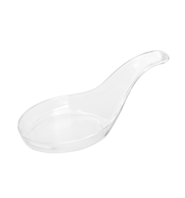 Plastic Tasting Spoon PS Clear 12 cm (100 Units)  