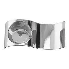 Tasting Plastic Plate PS "Ola" Silver 9,5x4,2cm (500 Units)