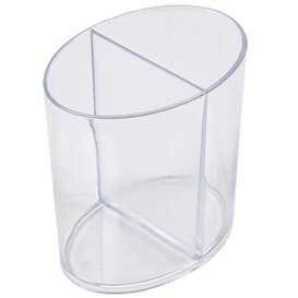 Plastic Tasting Cup PS 2 Compartments Clear 60ml (100 Units) 