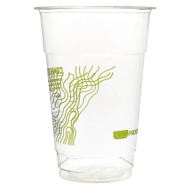 Cornstarch Cup PLA "Green Stripe" 295ml (50 Units)