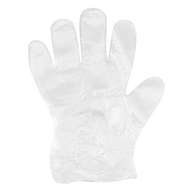 Plastic Gloves Coarse PE Clear (100 Units)