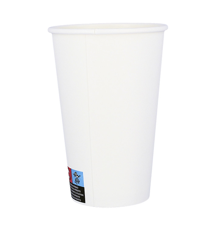 Paper Cup White ECO 16Oz/480ml Ø9cm (50 Units) Paper Cup White ECO 16Oz/480ml Ø9cm (50 Units)