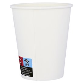 Paper Cup White ECO 8Oz/240ml Ø8cm (50 Units)