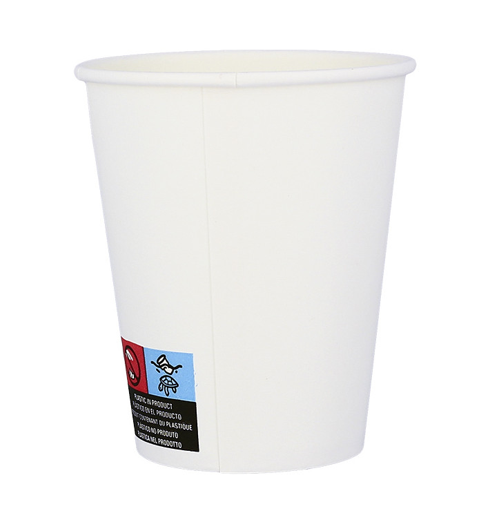 Paper Cup White ECO 8Oz/240ml Ø8cm (50 Units) Paper Cup White ECO 8Oz/240ml Ø8cm (50 Units)