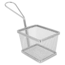 Serving Mini Fryer Container Steel 10x9x6cm (6 Units)