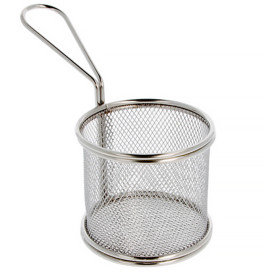 Serving Mini Fryer Container Steel 9,3x8,5cm (6 Units)