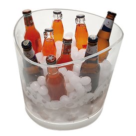 Reusable Ice Bucket SMMA Transparent for 7-8 Bottles (1 Unit)