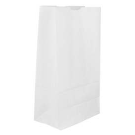 Paper Bag without Handle Kraft White 50g/m² 15+9x28cm (600 Units)