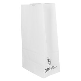 Paper Bag without Handle Kraft White 50g/m² 15+9x28cm (1.000 Units)