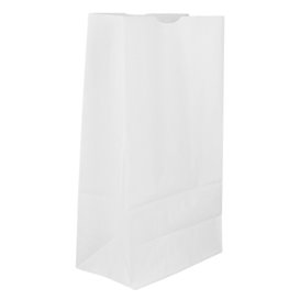 Paper Bag without Handle Kraft White 50g/m² 12+8x24cm (1 Unit)